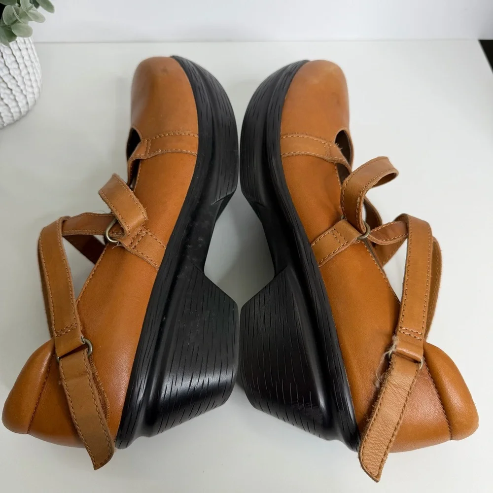 Sanita Neve Mary Jane Strappy Leather Clogs Size‎ 11 Modern Comfort Classic Work